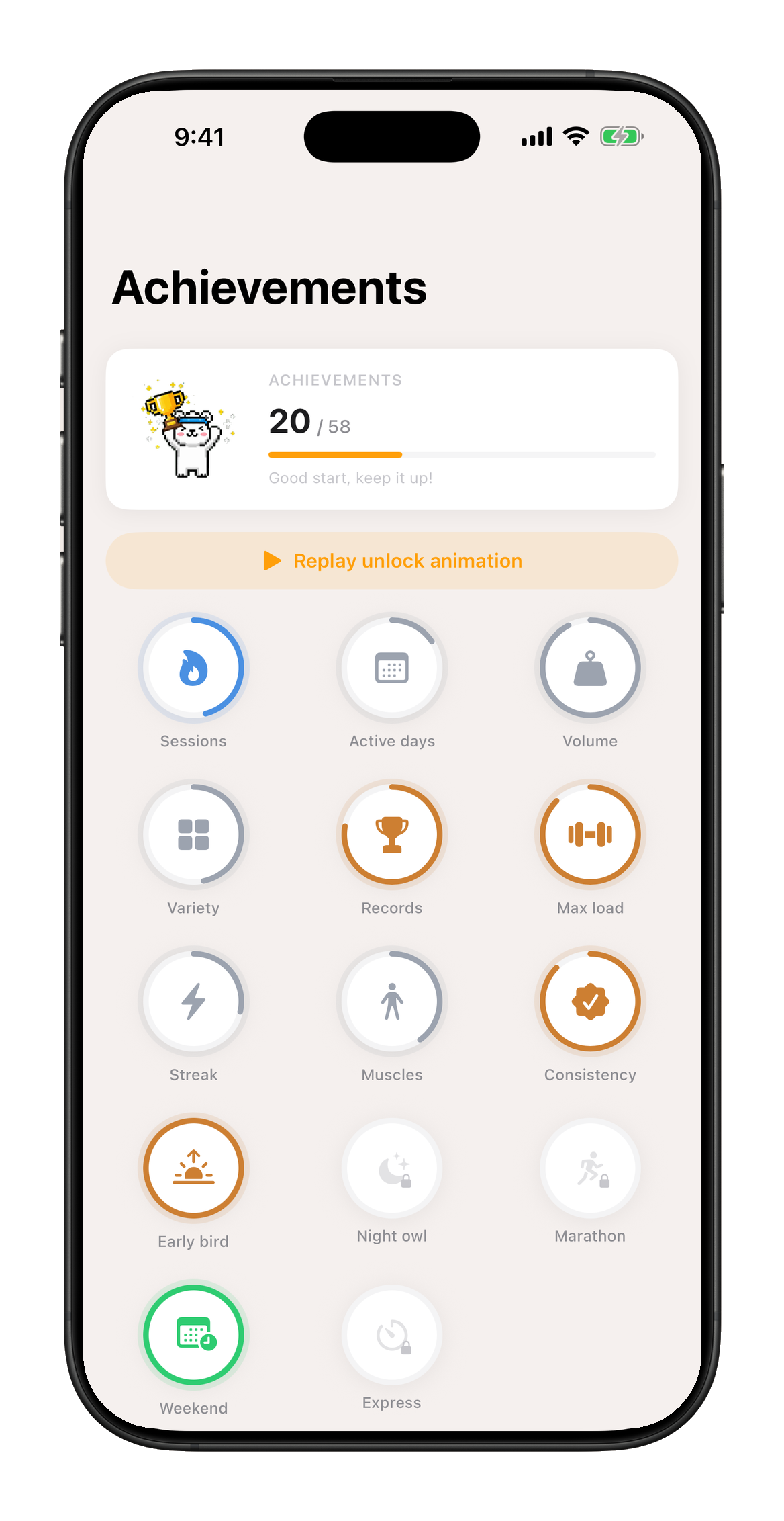 Paul — Workout history and achievements